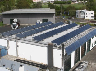 256 m² Solarthermie für eine Spedition