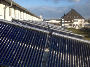 134 m² Solarthermie für eine Lackiererei